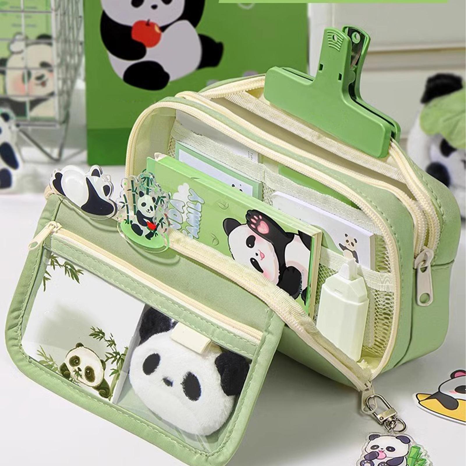 Aesthetic Large Pencil Case Pouch - Astuccio Estetico a Forma di Panda,