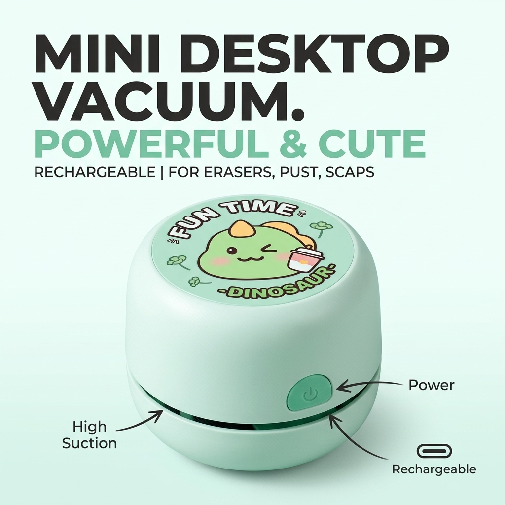 Aspirapolvere da Scrivania Min - Mini Desktop Vacuum Cleaner For Eraser Dust recensione e prezzo