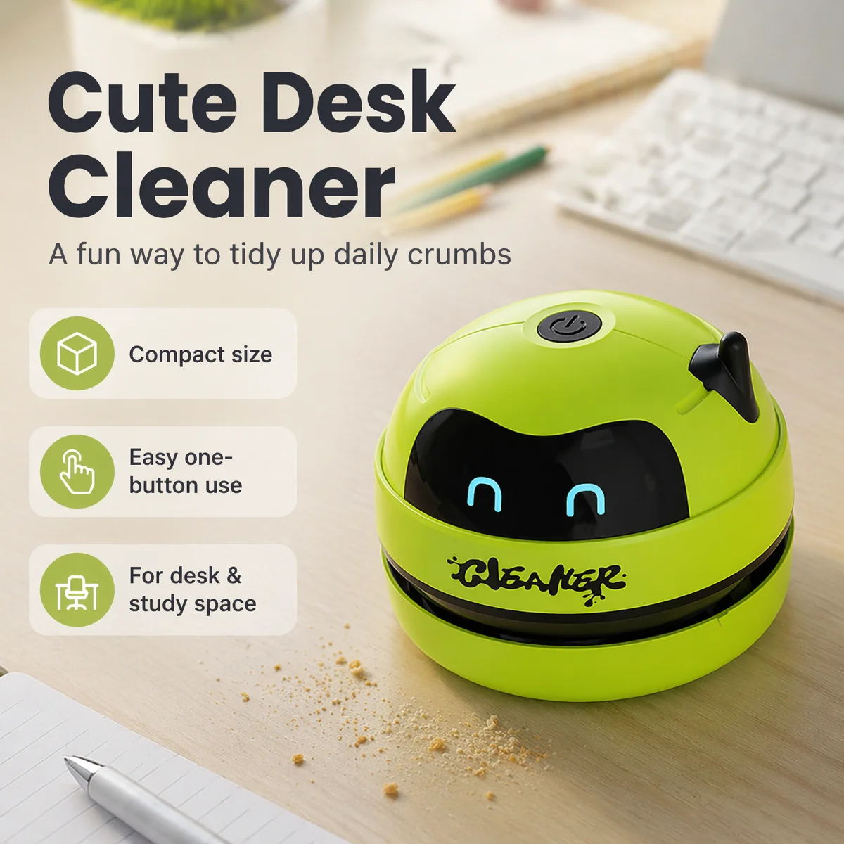 Mini aspirapolvere da scrivani - Mini Desktop Vacuum Cleaner For Eraser Dust recensione e prezzo